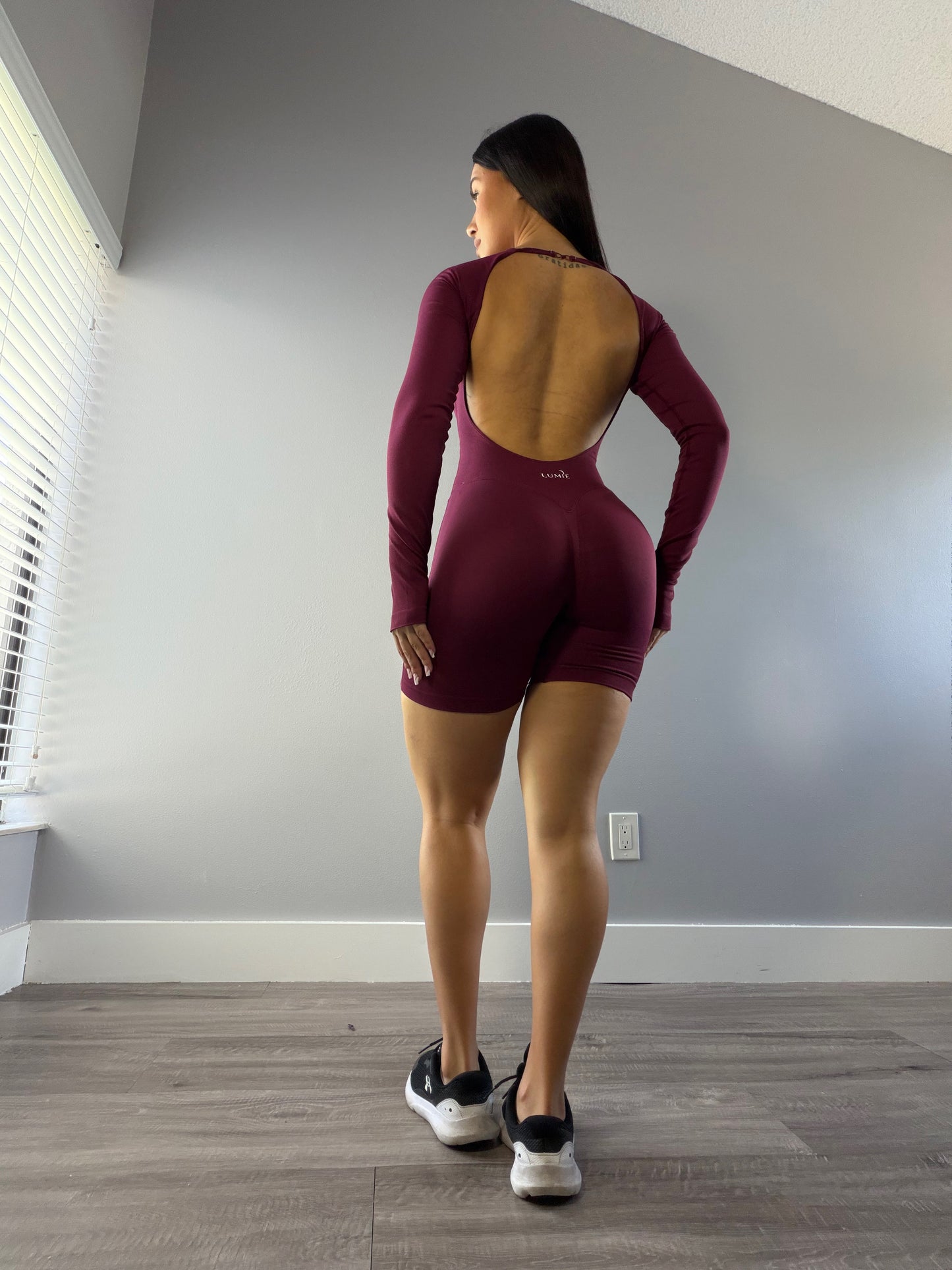 LUXE ROMPER - BURGUNDY