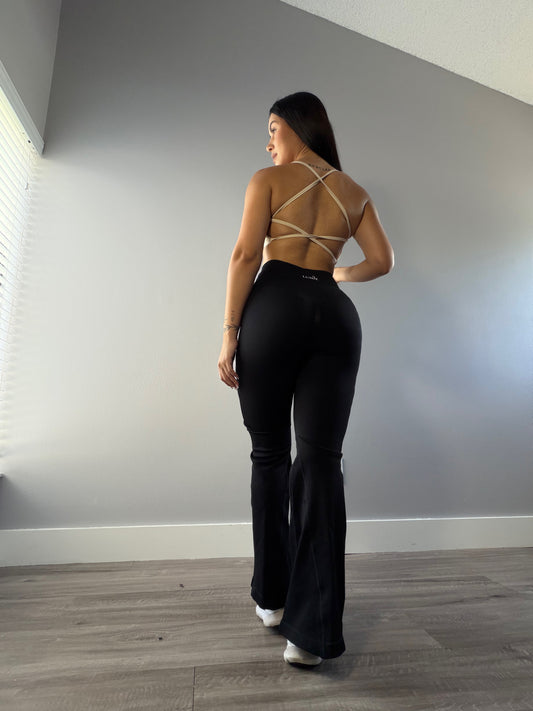 CONTOUR FLARE PANTS - BLACK